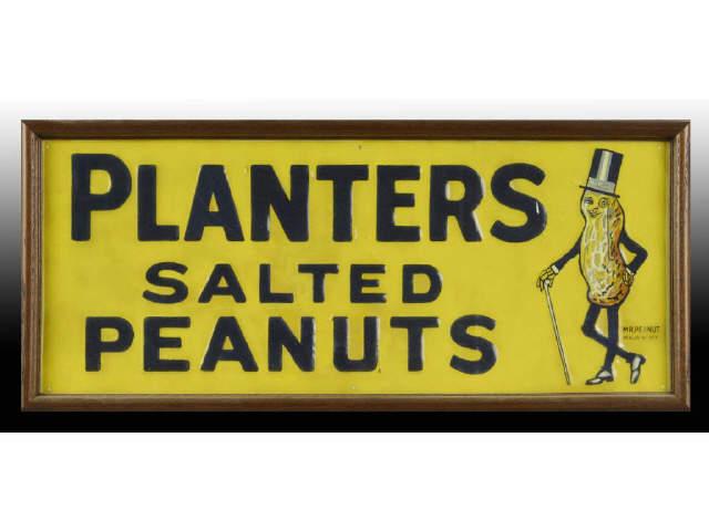 Appraisal: Planter's Peanuts Embossed Tin Sign Description s to s General