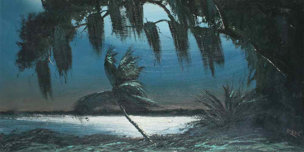 Appraisal: HAIR Alfred American th Century Florida Highwaymen Moonlight Indian River