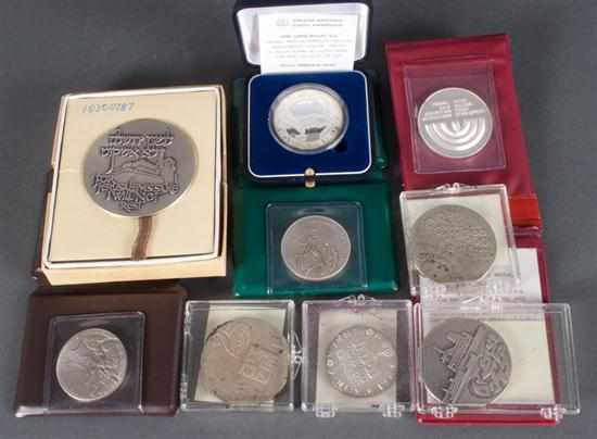 Appraisal: Israel Eight silver Official Award Medals - comprising B'nai B'rith