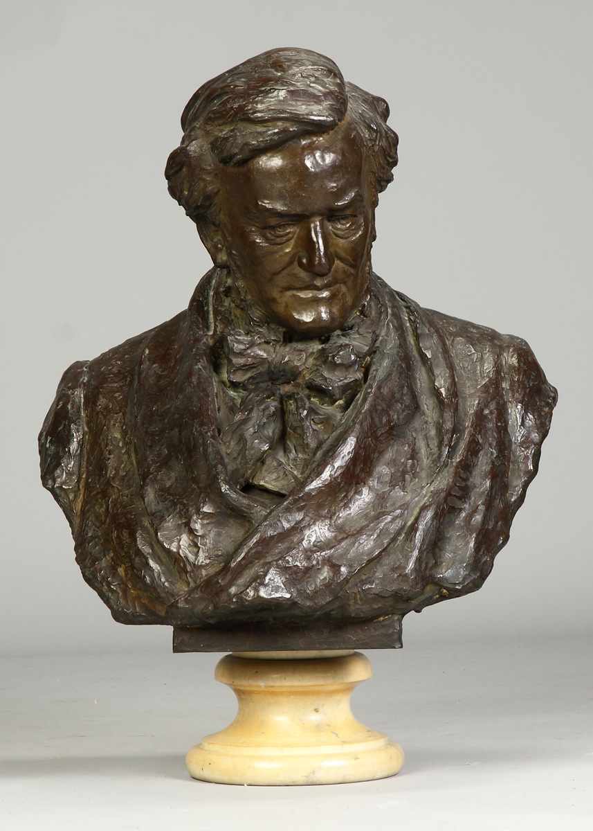 Appraisal: William Ordway Partridge American - Bronze bust of Richard Wagner