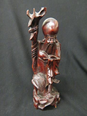 Appraisal: Chinese Carved Wooden Figurine of anImmortal excellent