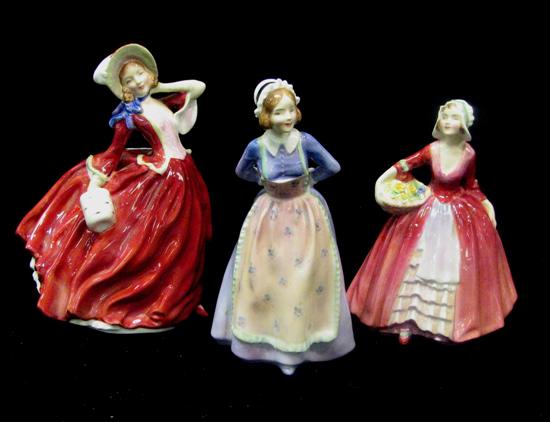 Appraisal: Three Royal Doulton figurines ''Susan'' HN ''Janet'' HN and ''Autumn