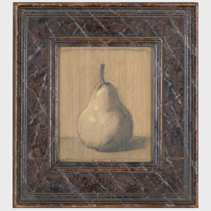 Appraisal: Robert M Kulicke - Pear Pencil and oil on paper