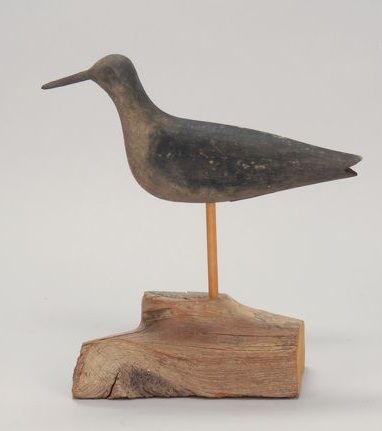 Appraisal: YELLOWLEGS DECOY From the South Shore Massachusetts Cut split tail