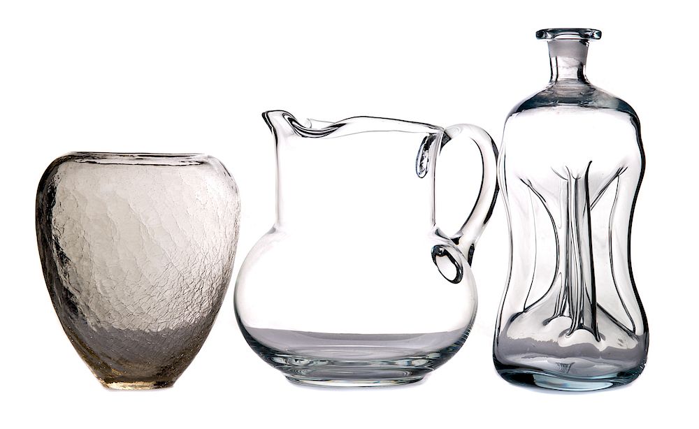 Appraisal: Pcs of Art Glass Including Erickson Vase and Pitcher are