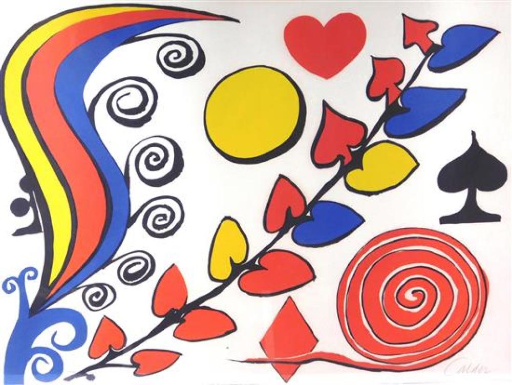 Appraisal: Alexander Calder Connecticut - 'Les Fleurs lithograph ed signed with