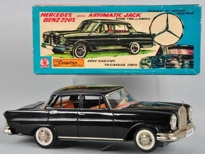 Appraisal: Tin Mercedes-Benz S Car Friction Toy Description Japanese Made by