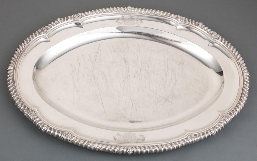 Appraisal: George IV Sterling Silver Platter Philip Rundell London act -