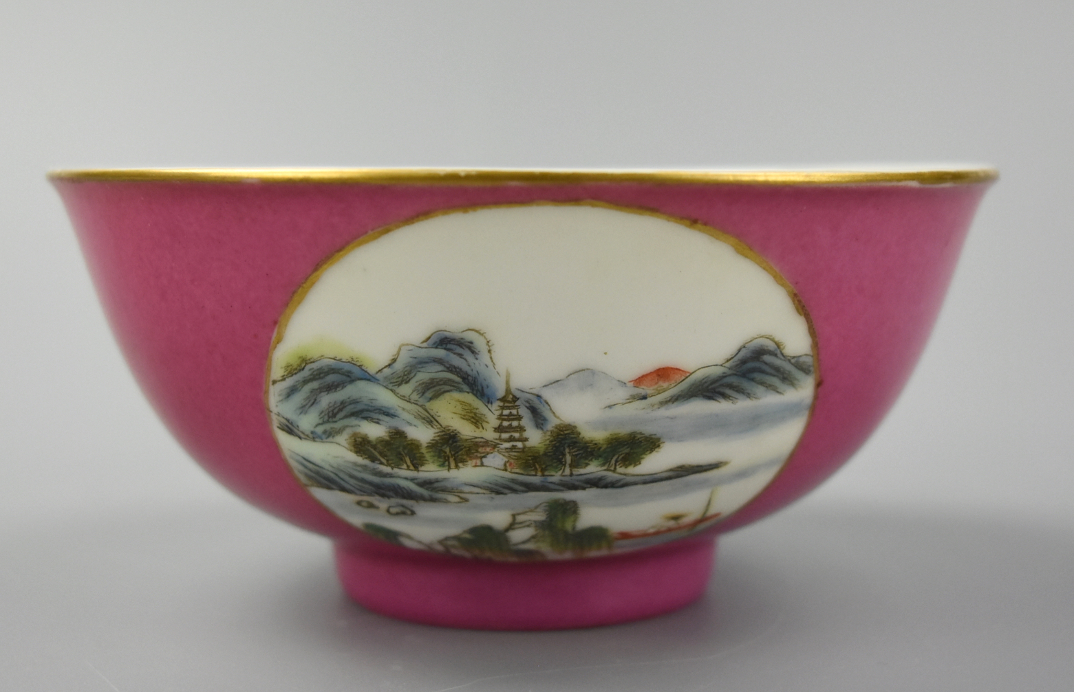 Appraisal: CHINESE COCCINELLIN FAMILLE ROSE BOWL ROC PERIOD This republic period