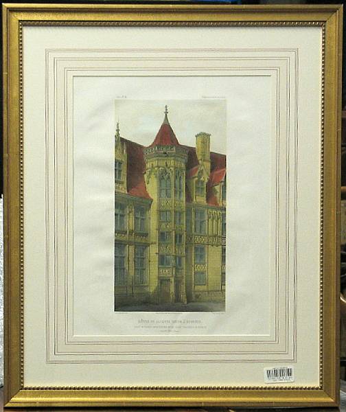 Appraisal: A set of six framed French prints of chateaus framed