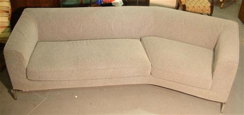 Appraisal: MODERN FELICEROSSI GRAY UPHOLSTERED SOFA th century the gray upholstered