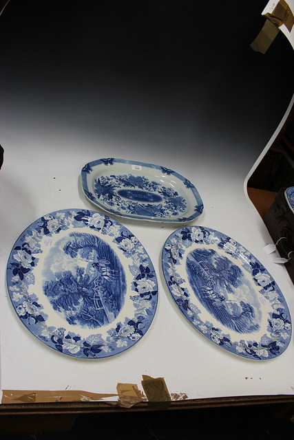 Appraisal: A PAIR OF WOOD SONS OVAL BLUE AND WHITE MEAT