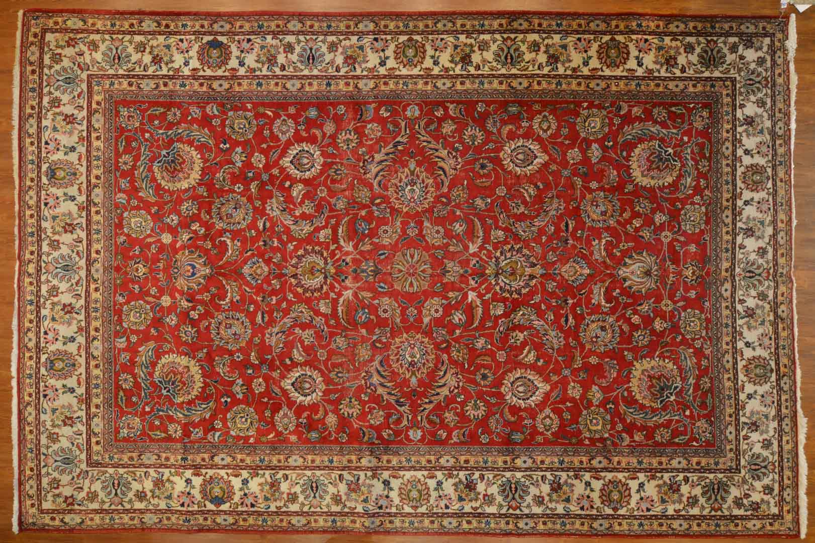 Appraisal: Persian Tabriz carpet approx x Iran circa Condition Has some