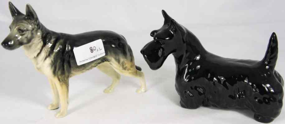 Appraisal: Beswick Dogs Scottie and Alsation