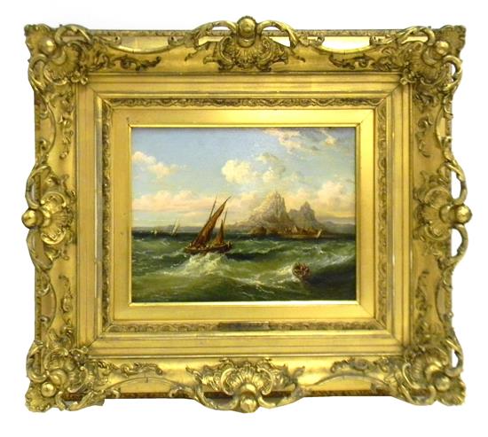 Appraisal: Charles Diebold British th C oil on panel depicting marine