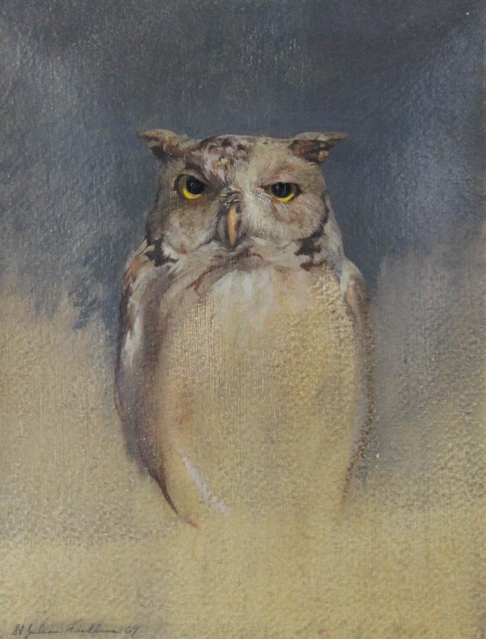 Appraisal: ST JULIAN FISHBURNE AMERICAN - OWL Oil on paper x