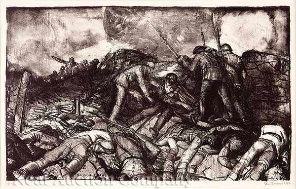 Appraisal: George Wesley Bellows American - The Charge lithograph numbered Null