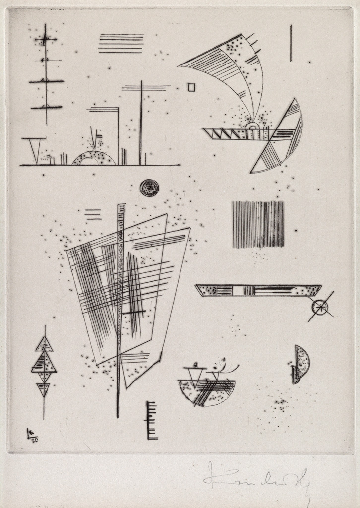 Appraisal: WASSILY KANDINSKY Erste Katnadel fur die Editions Cahiers d'Art Drypoint