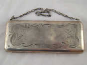 Appraisal: A Russian silver lady's handbag with internal divisions Art Nouveau