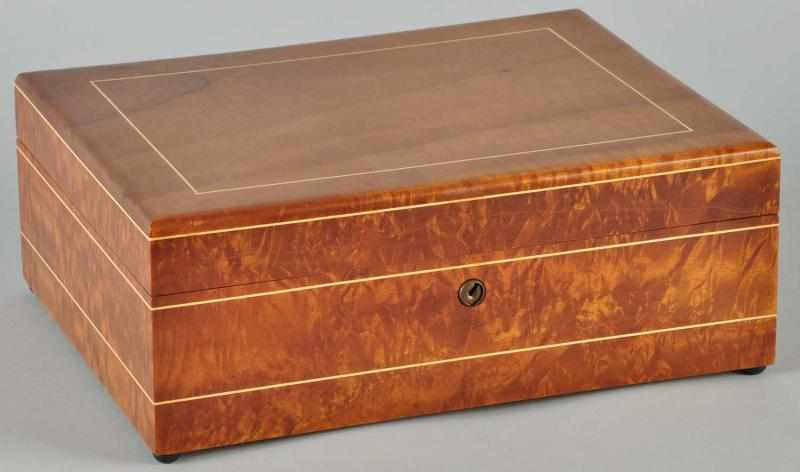 Appraisal: Cuban Burled Maple Partagas Humidor Description to With original humidification