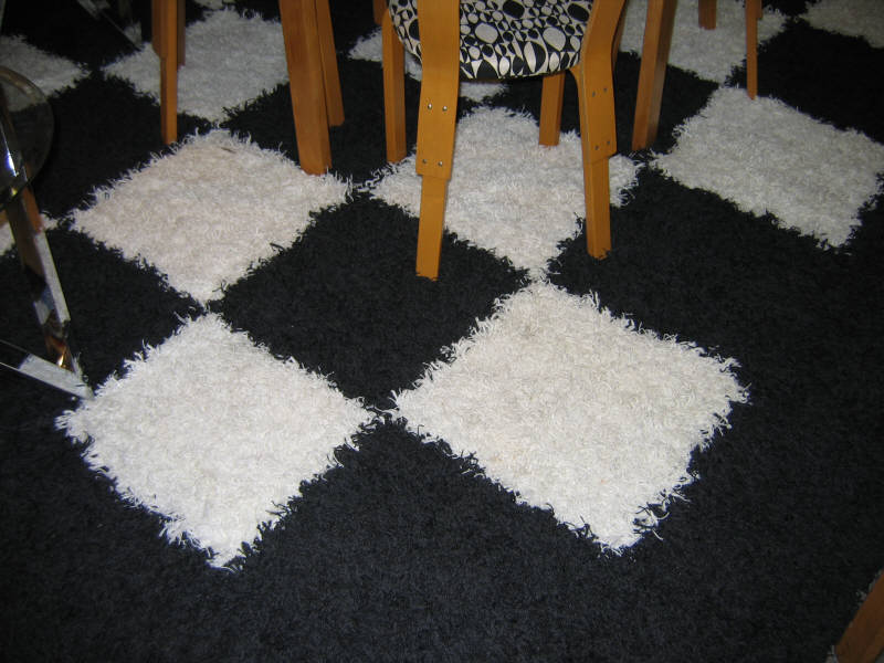 Appraisal: CUSTOM MADE WOOL CHECKER BOARD ROOM RUG Estimate -