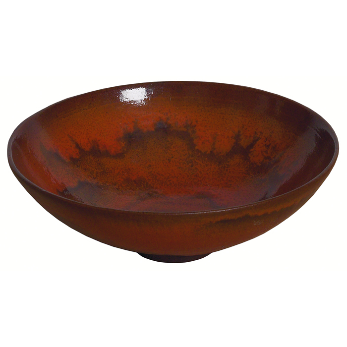 Appraisal: Gertrud and Otto Natzler bowl orange and brown glaze