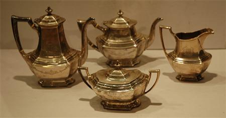 Appraisal: Wallace Sterling Silver Four-Piece Coffee and Tea Service Estimate -