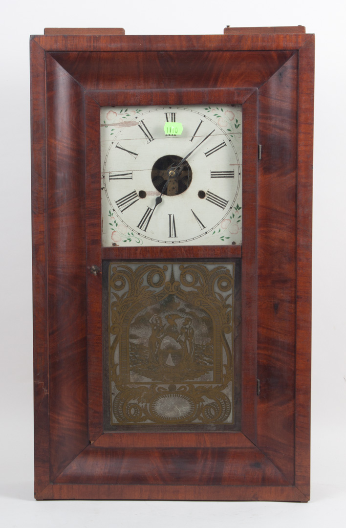 Appraisal: American Classical mahogany ogee mantel clock circa New Haven Clock