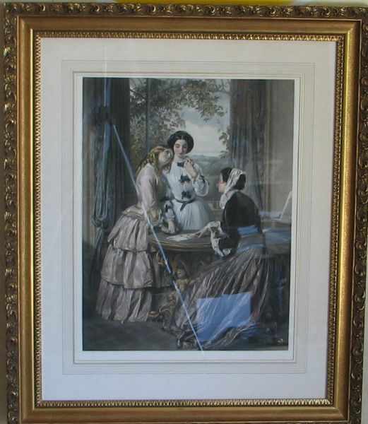 Appraisal: Large Victorian Lithograph '' x '' canvas '' x ''