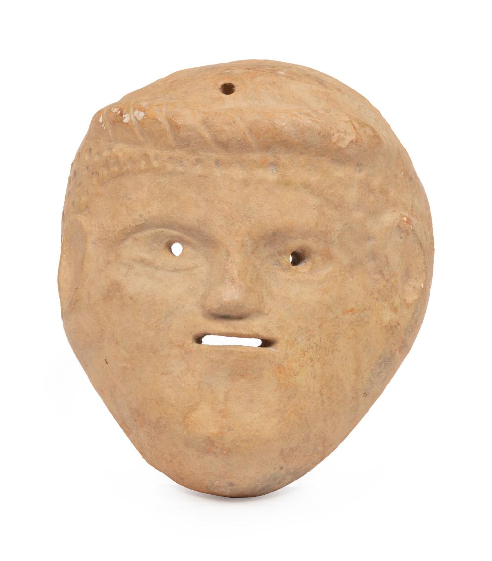 Appraisal: Ancient Roman Clay Mask st century AD h in w