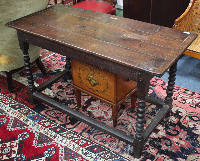 Appraisal: AN TH CENTURY AND LATER RECTANGULAR CENTRE TABLE with cleated