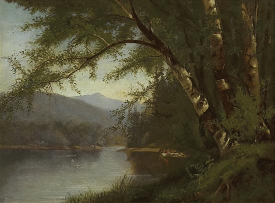 Appraisal: AUGUSTA LADD SWEETLAND American - Along the Riverbank New Hampshire