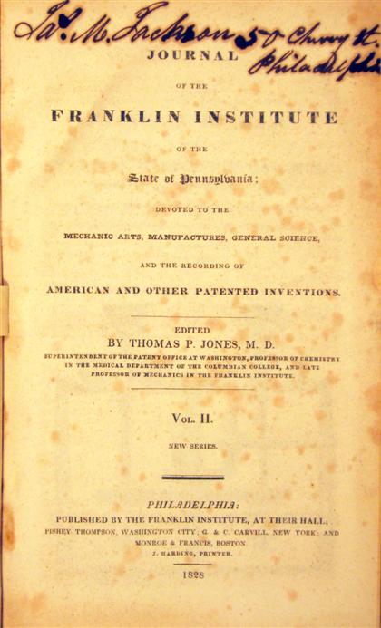 Appraisal: vols Journal of The Franklin Institute Philadelphia - New Series