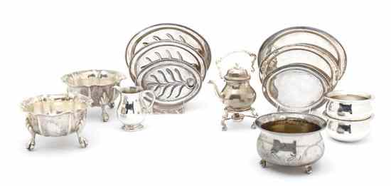 Appraisal: A Collection of Sterling Silver Diminutive Serving Articles comprising two