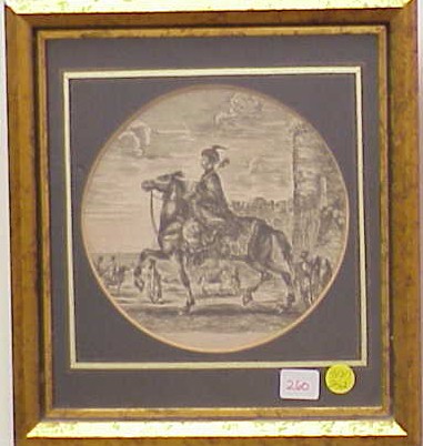 Appraisal: Stefano Della Bella Florentine - after Moorish Rider etching from