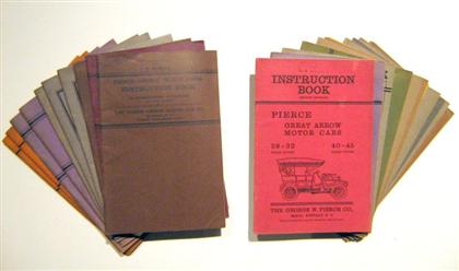 Appraisal: vols wrappers Pierce-Arrow Motor Car Company Instruction Books General Description