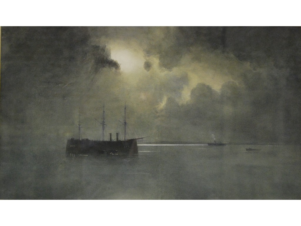 Appraisal: English school - Ships by moonlight in an expansive sea