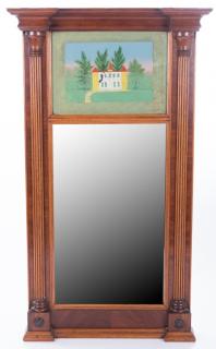 Appraisal: Pennsylvania Circa Reverse Painted Mirror Probably of Pennsylvania German descent