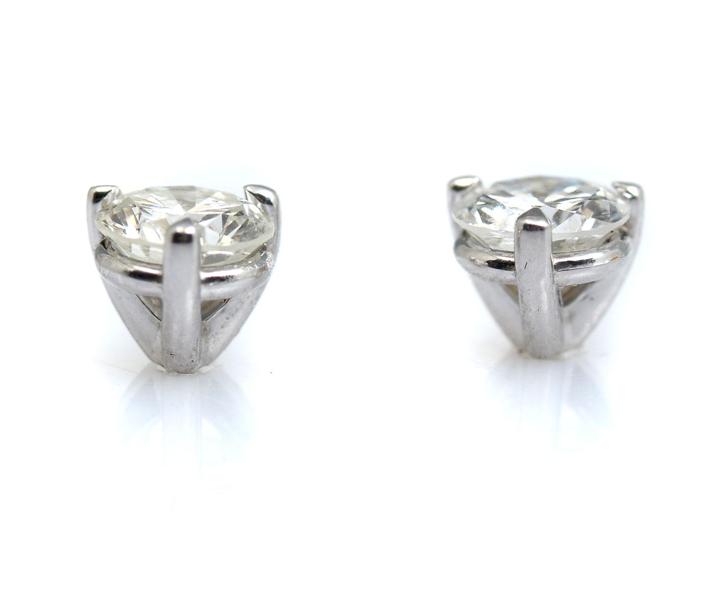 Appraisal: K CTW MARTINI SET DIAMOND EAR STUDS Perfect size and