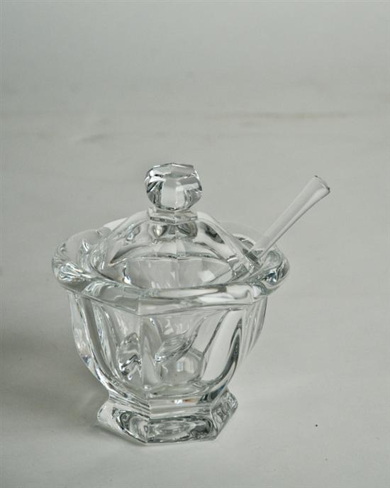 Appraisal: A Baccarat Cut Glass Jam Jar or Sugar Bowl clear