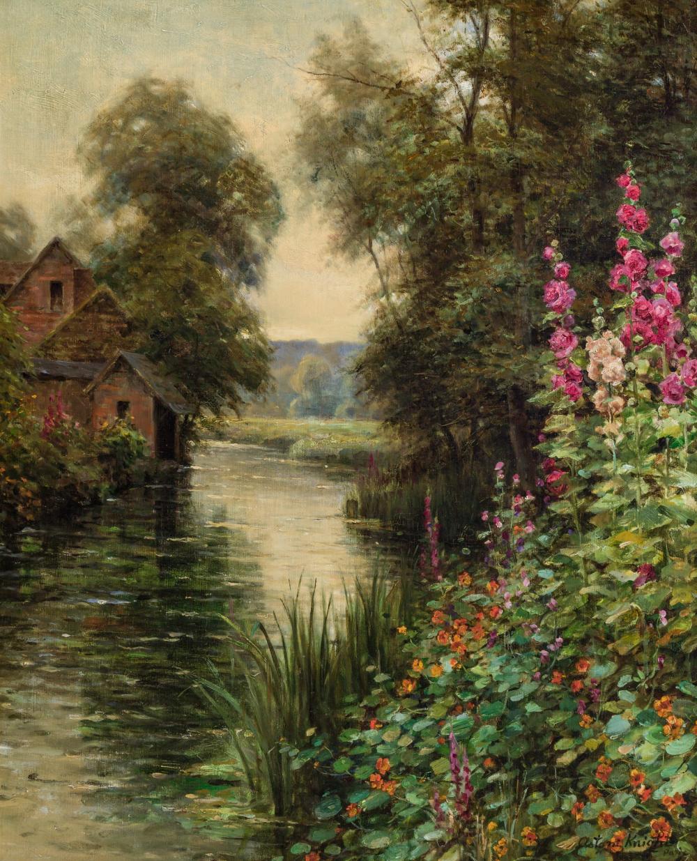 Appraisal: LOUIS ASTON KNIGHT American - Summer Day Along the River