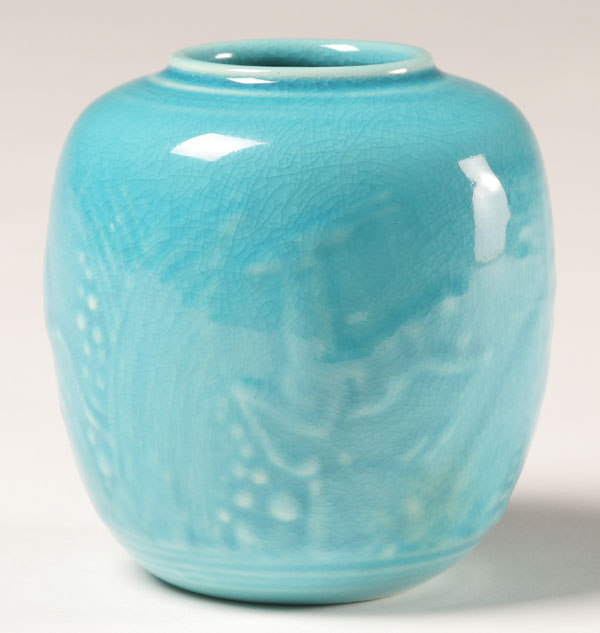 Appraisal: Rookwood art pottery vase in a high gloss blue glaze