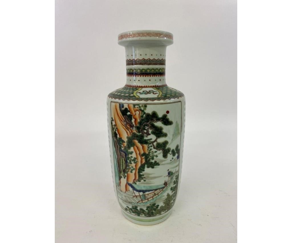 Appraisal: Chinese porcelain vase with landscape probably th c h x