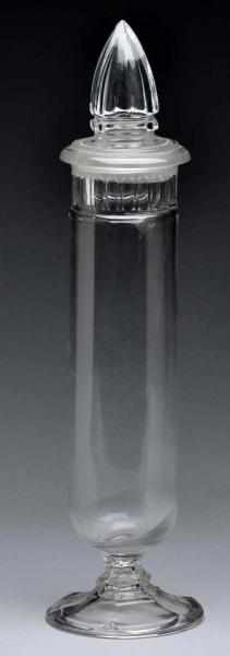 Appraisal: Congress Cylinder Apothecary Candy Jar Description Circa to Clear Glass