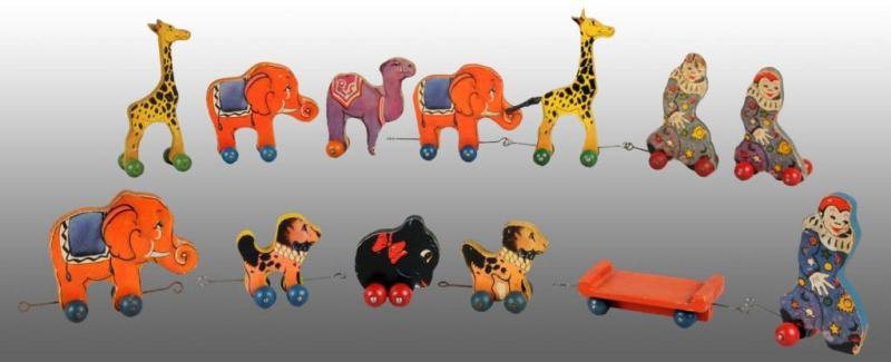 Appraisal: Lot of Woodsy-Wee Circus Animal Figures Description Various animal and