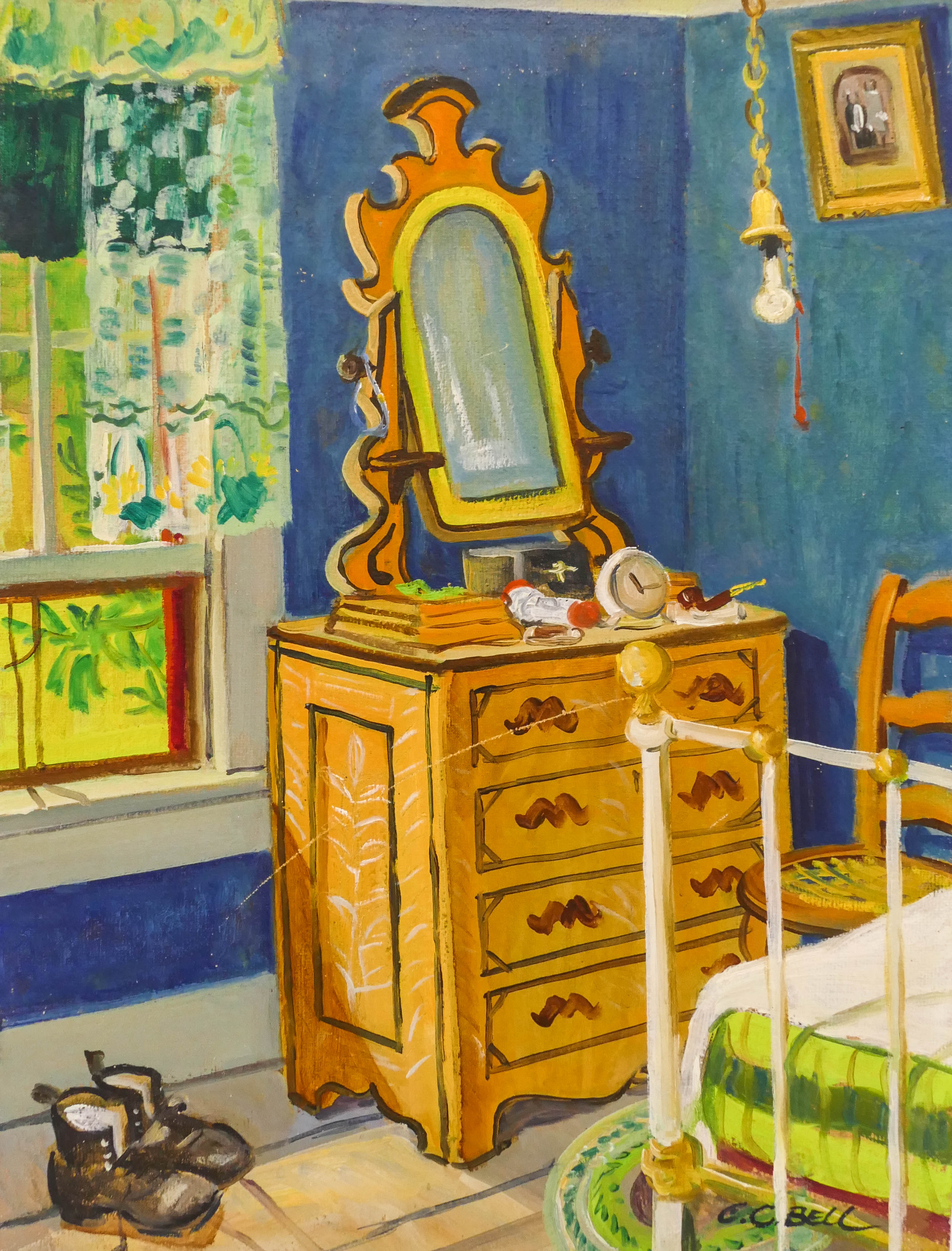 Appraisal: Cecil Bell - American ''Harry's Room'' Oil on Masonite ''x