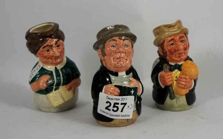 Appraisal: Royal Doulton Miniature Toby Jugs Mrs Loan D Mr Furrow