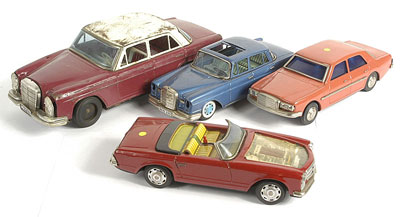 Appraisal: Daiya Bandai Japanese and Chinese Mercedes Cars - tinplate models