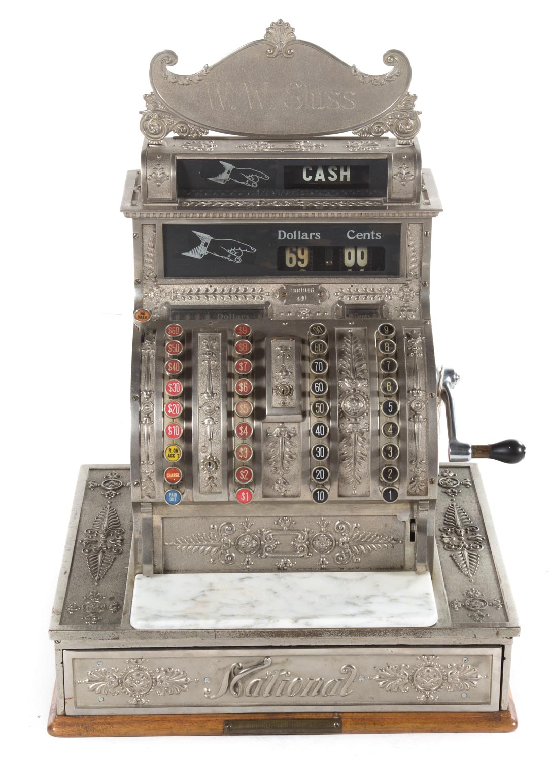 Appraisal: National cash register Model nickel plated