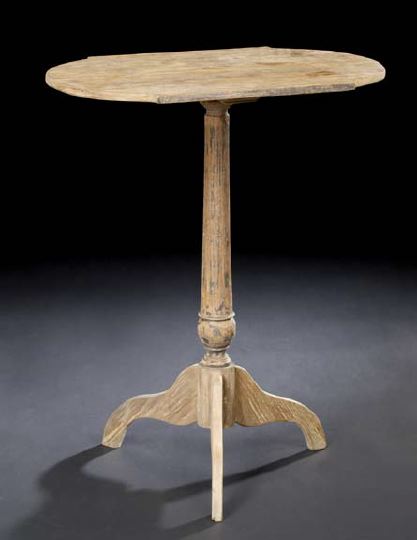 Appraisal: Italian Provincial Oak Tripod Table fourth quarter th century the